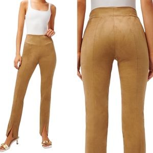 NWT Good American Faux Suede Good Classic Pant (Size 4/XL)